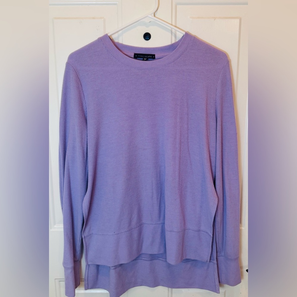 Purple Long Sleeve Sweater/Throw-On Top